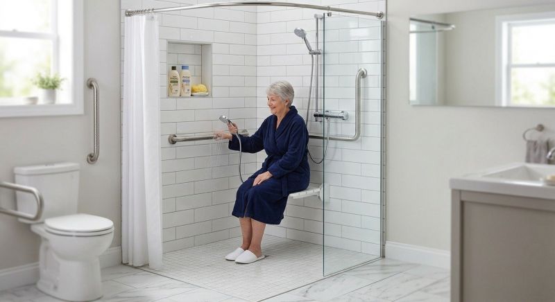 Handicap Shower Installation in Portland, ME
